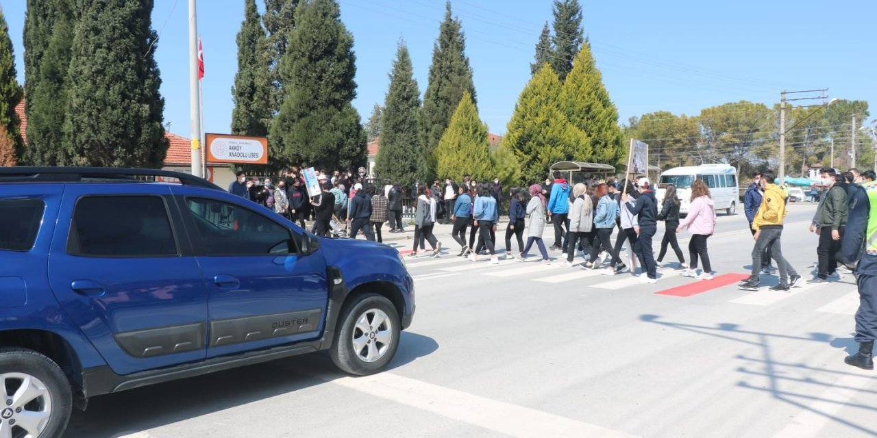 Denizli’de Jandarmadan ’yayalar Kırmızı Çizgimizdir’ Denetimi