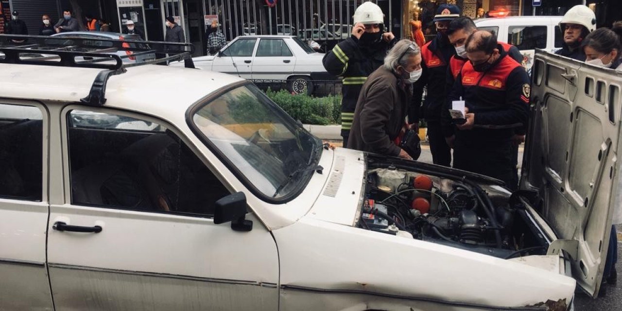 Lpg’li Otomobilde Çıkan Yangın Panik Oluşturdu