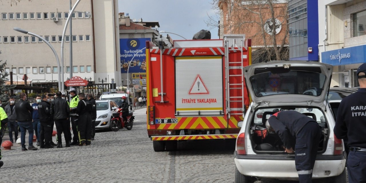 Karaman’da Lpg’li Otomobilde Yaşanan Gaz Kaçağı Korkuttu