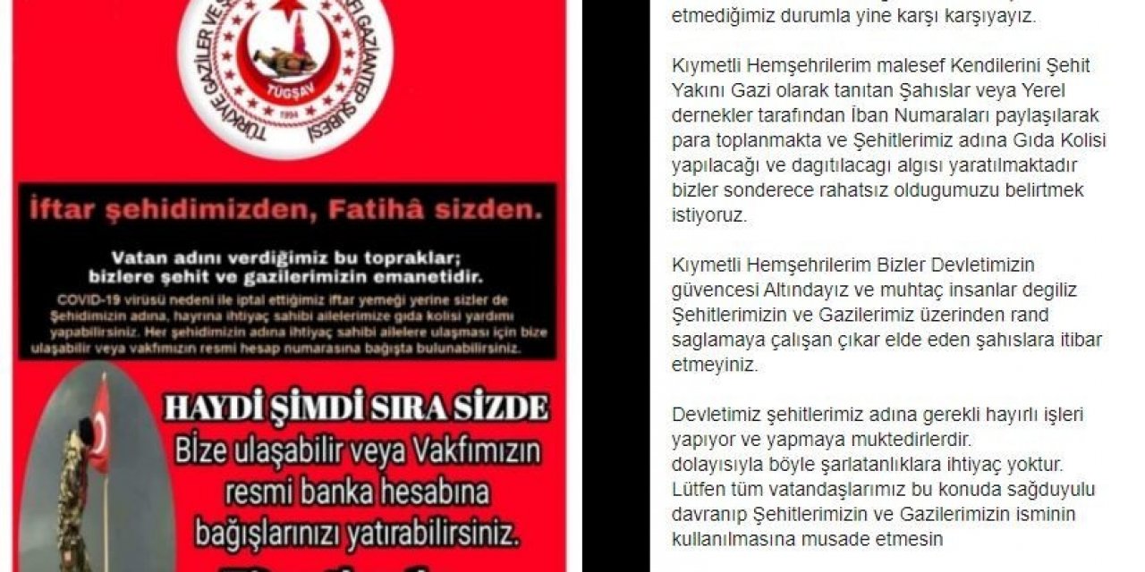 Şehit Ailelerinden Gıda Kampanyasına Tepki