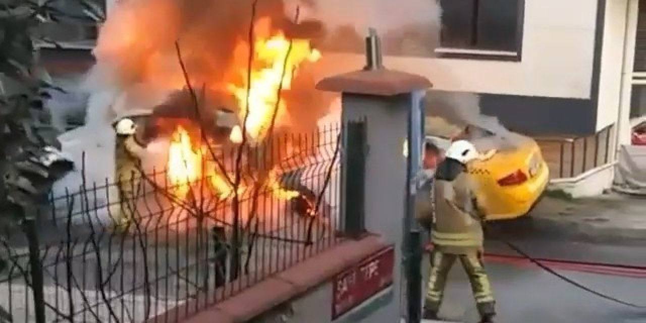Çekmeköy’de Korku Dolu Anlar: Araçlar Alev Aldı, Evin Camları Patladı