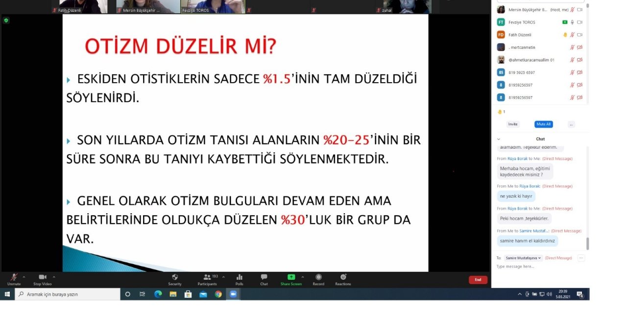 Otizm Bilinçli Aile Projesi İle 300 Aileye Eğitim Verildi