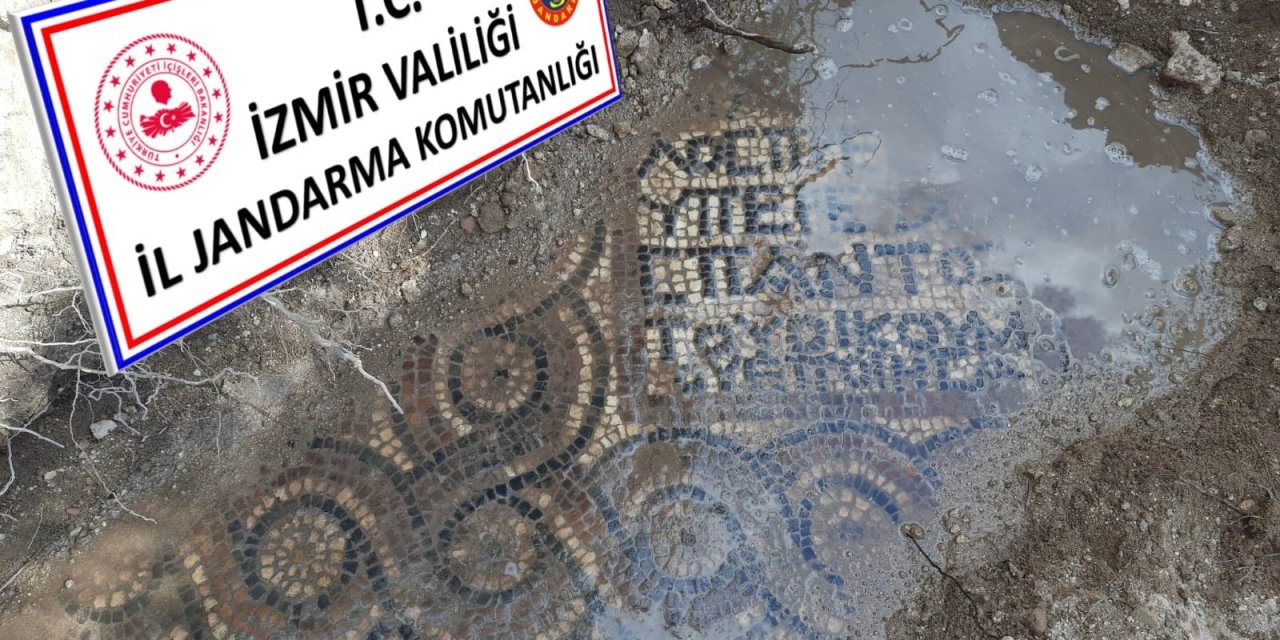 İ̇zmir’de Kaçak Kazı Operasyonunda Bin 500 Yıllık Mozaik Ve Manastır Bulundu
