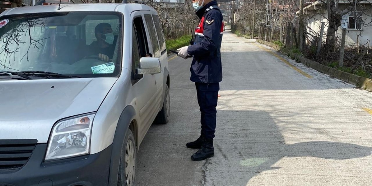 Samsun’da Jandarmadan Korona Denetimi