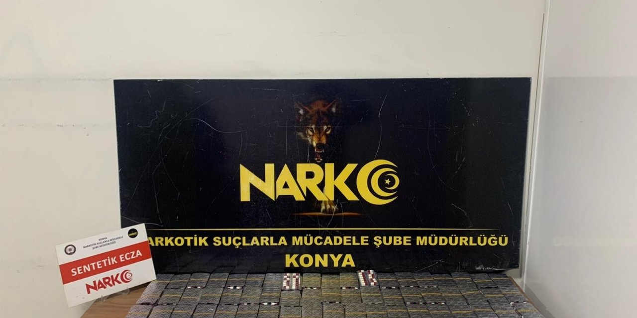 Konya’da Narkotik Ekipleri 8 Bin 111 Uyuşturucu Hap Ele Geçirdi