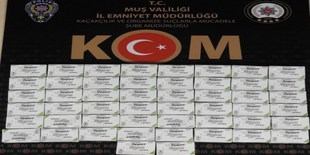Muş’ta Kaçak Botoks Serumu Ele Geçirildi