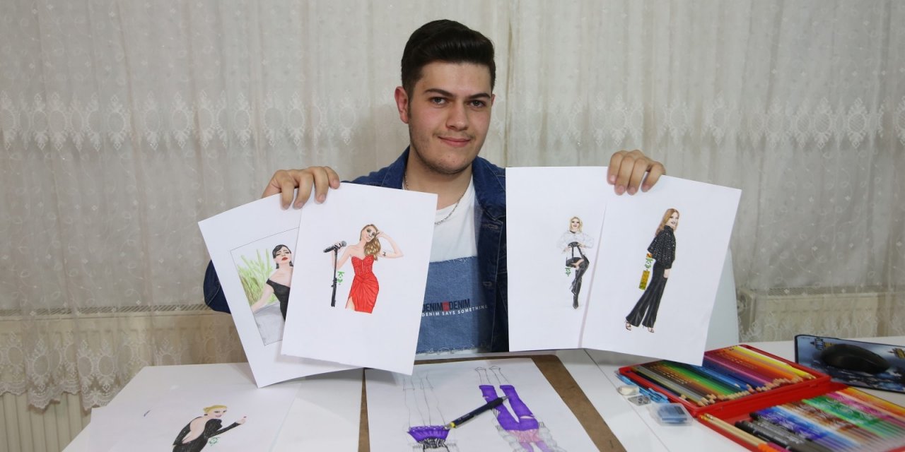 Sivaslı Gencin Moda Çizimleri Ünlülerin İlgi Odağı Oldu