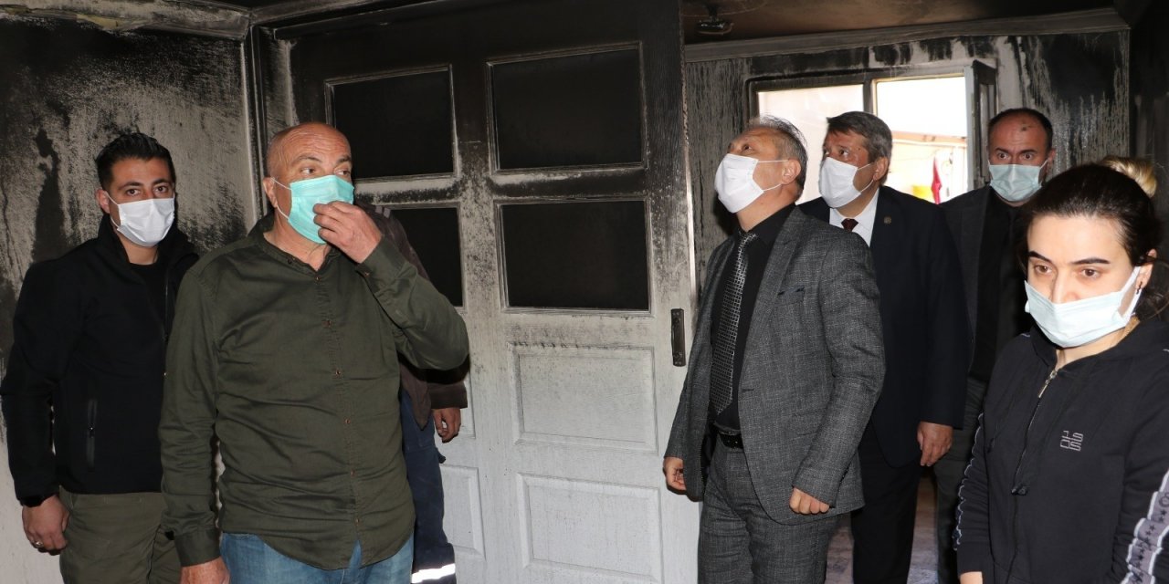 Büyükşehir, Evleri Yangında Zarar Gören Vatandaşları Yalnız Bırakmadı