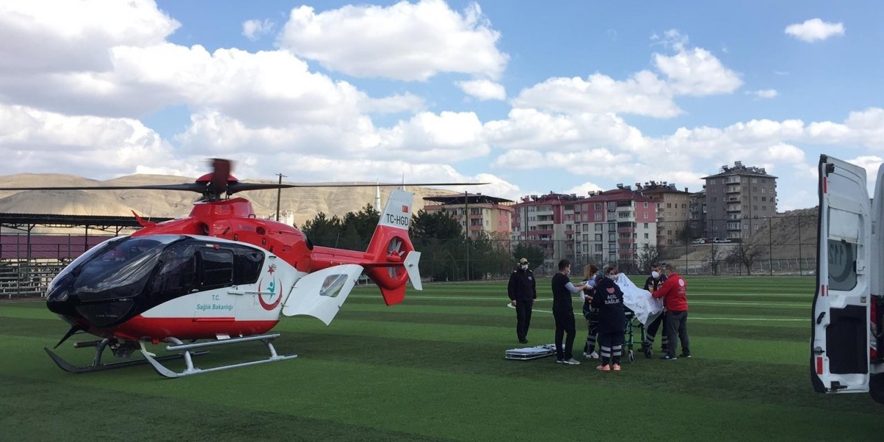 Kazada Ağır Yaralanan Kişinin İmdadına Hava Ambulansı Yetişti