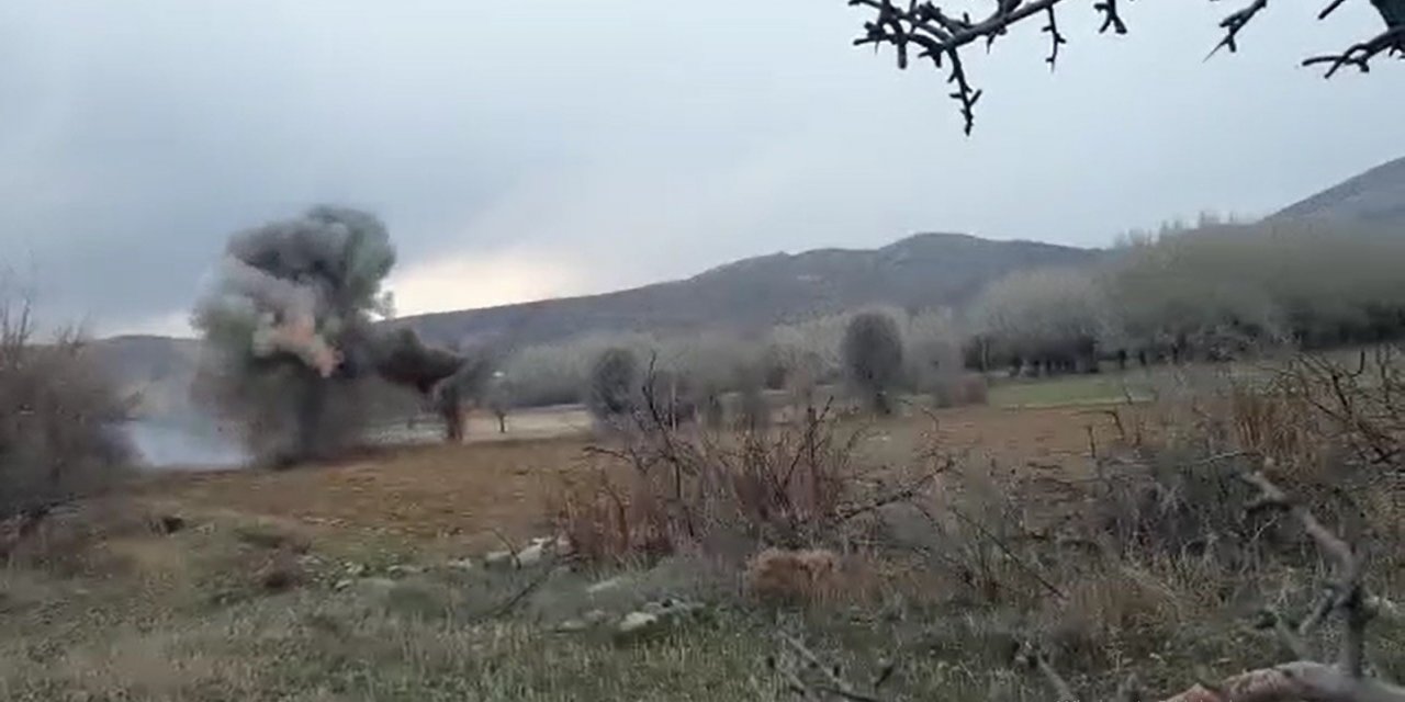 Çiftçi Tarlasında Buldu, Jandarma Ekipleri İmha Etti