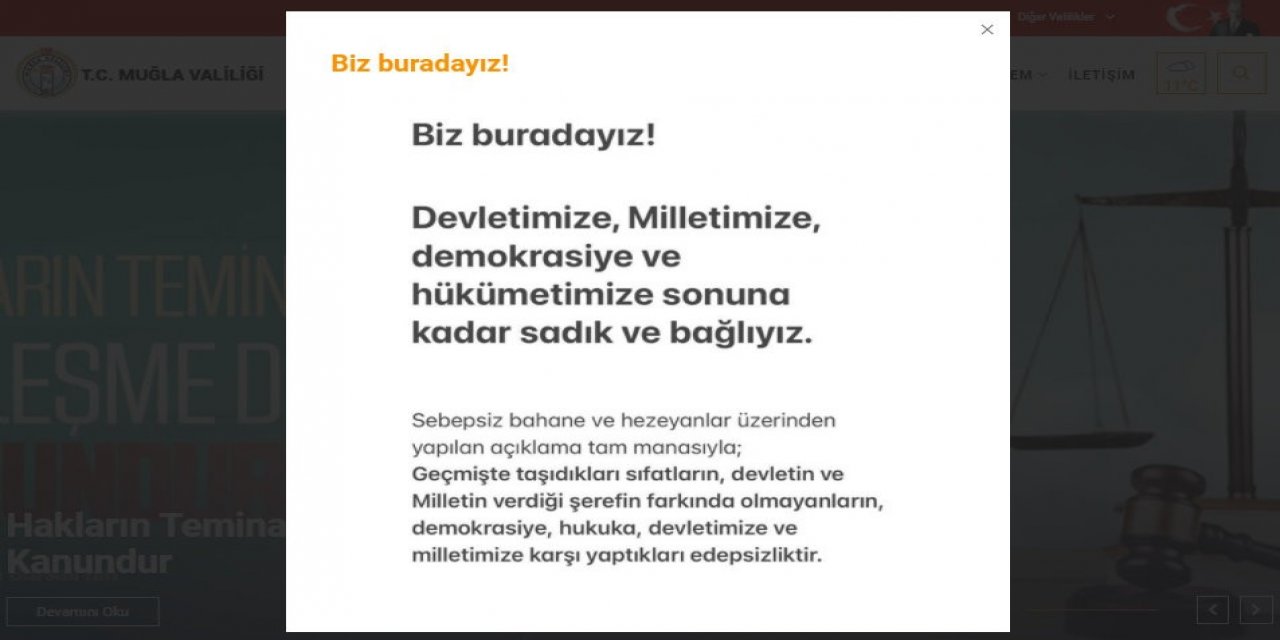 Muğla Valiliği’nden Emekli Amirallerin Bildirisine Tepki