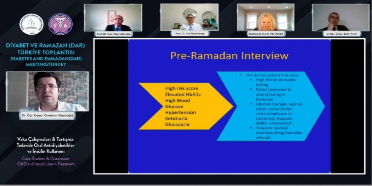 Beü’de Diyabet Ve Ramazan Uluslararası Online Toplantı Yapıldı