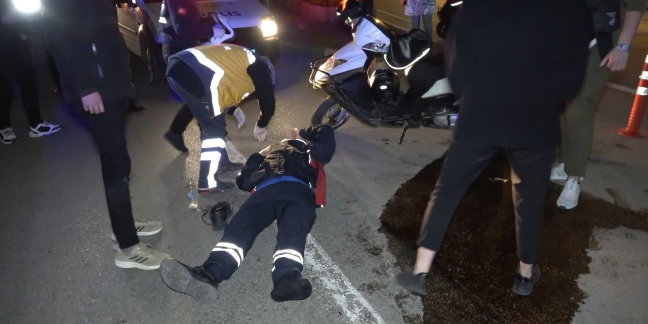 Kazanın Böylesi...kısıtlama Saatinde Moto Kuryeler Çarpıştı: 1 Kişi Yaralandı