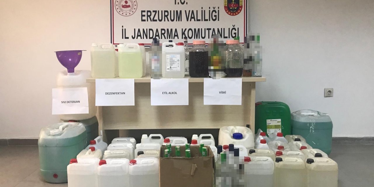 Erzurum’da Sahte Alkol Ve Dezenfektan Operasyonu