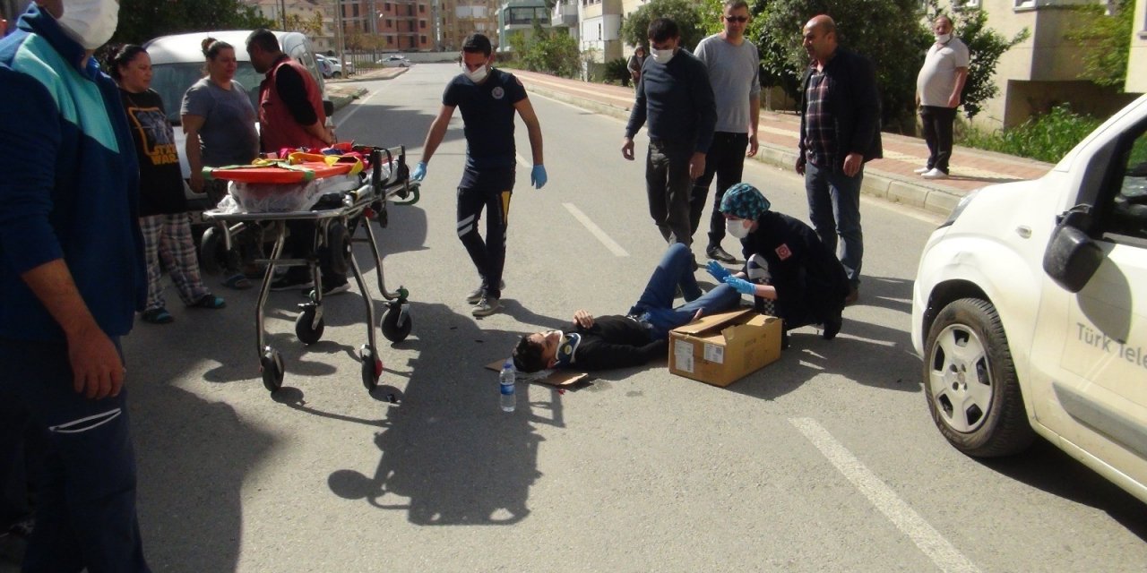 Ticari Araca Çarpan Bisiklet Sürücüsü Yaralandı