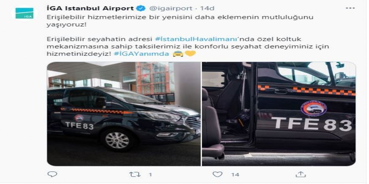İ̇stanbul Havalimanı’nda Engelli Yolculara Özel Taksi Uygulaması
