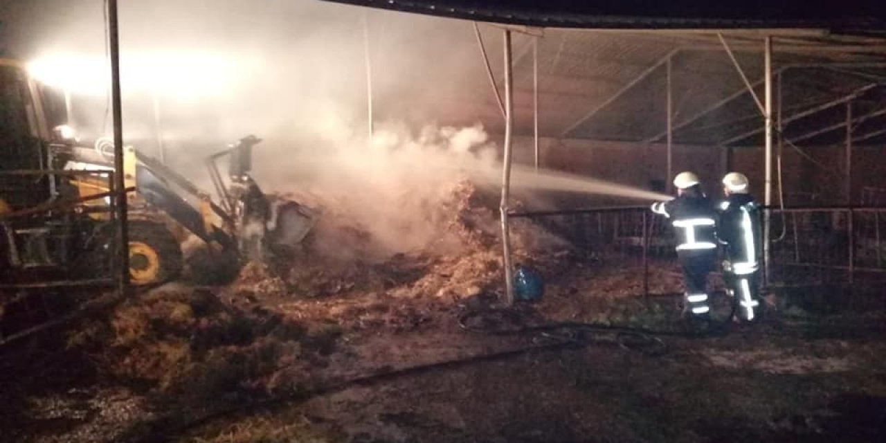 Biga’da Samanlık Yangını