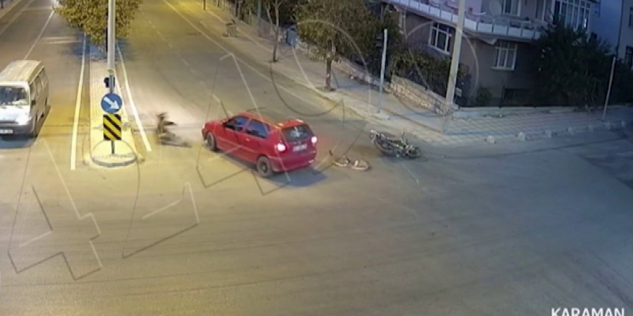 Karaman’da İki Ayrı Trafik Kazası Mobese Kamerasına Yansıdı