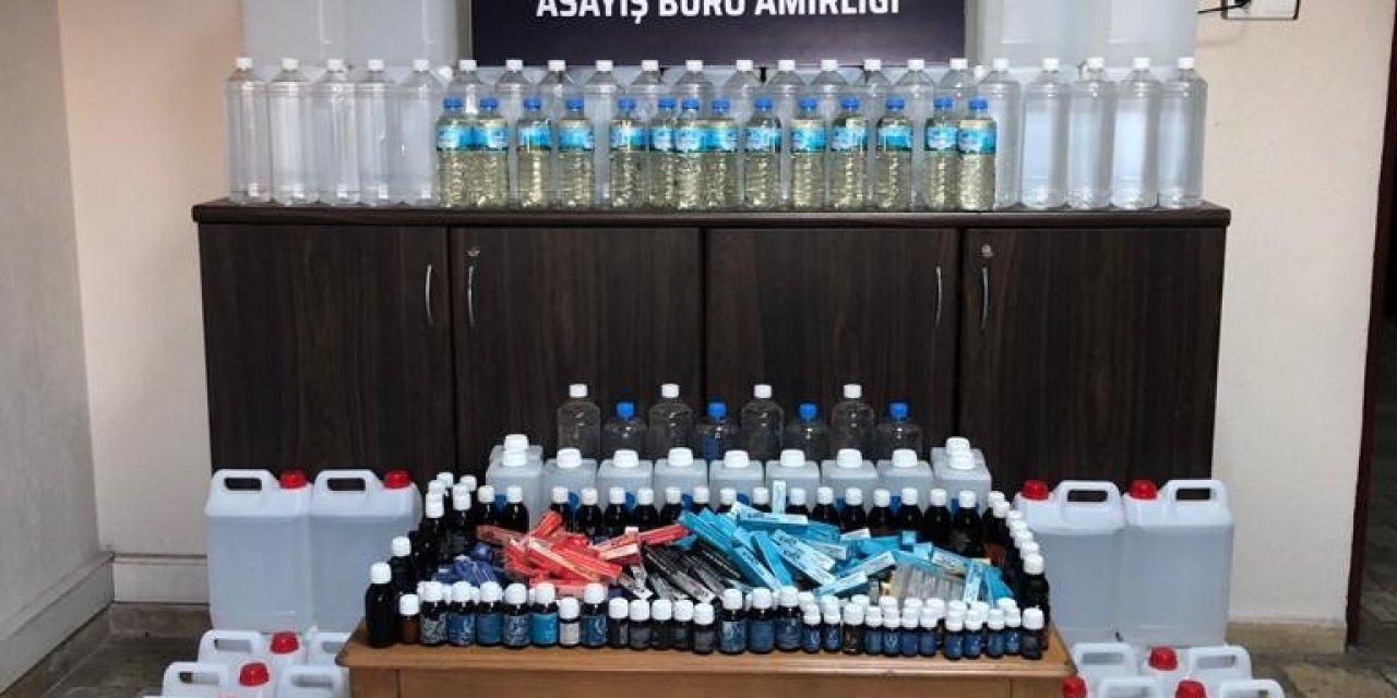 Şüphelenilen Kamyonette 297 Litre Kaçak Alkol Ele Geçirildi