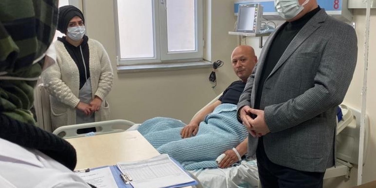 Başkan Bilgin, Kaza Yapan İtfaiye Erlerini Ziyaret Etti
