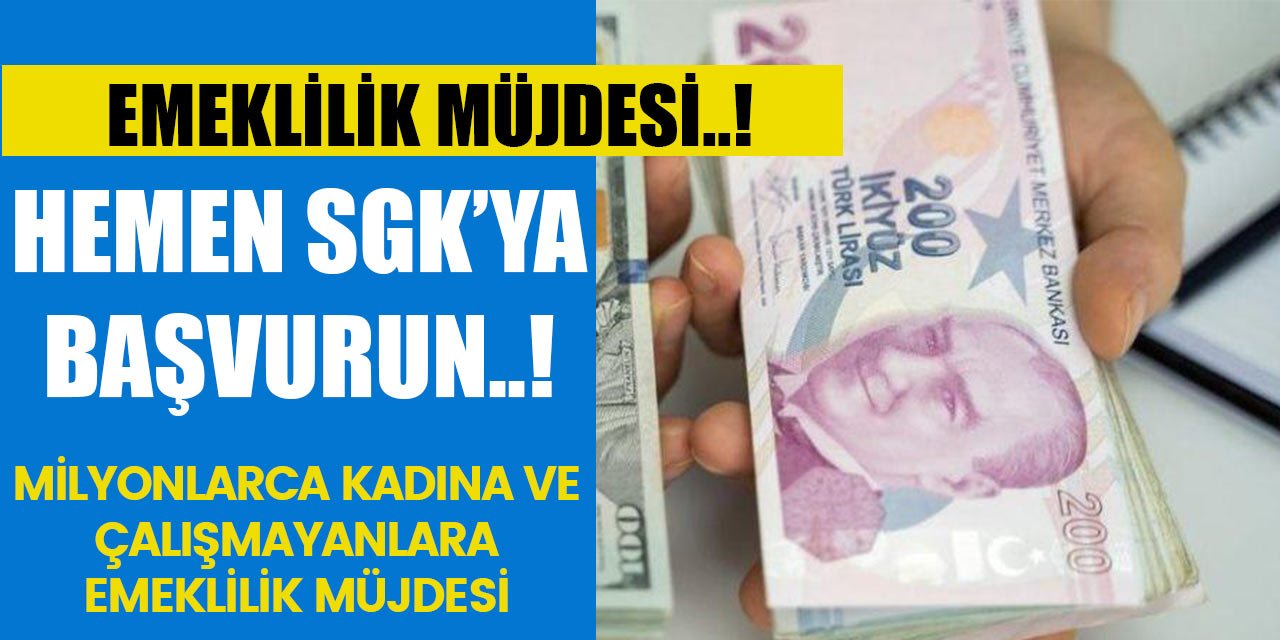 Ev hanımları dikkat..! Hemen SGK�ya başvurun! Milyonlarca kadına ve