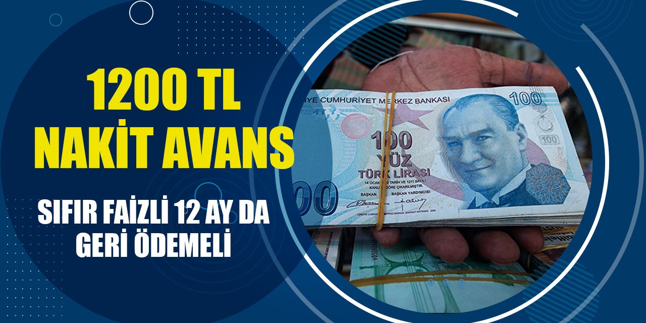 Denizbank aracılığı ile 1200 TL nakit avans, Sıfır faizli ay da 100 TL geri ödeme...