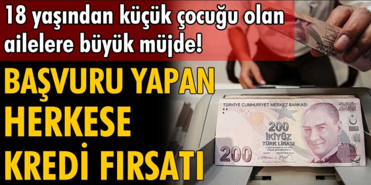 Basvuru Yapan Herkese Firsat 18 Yasindan Kucuk Cocugu Olan Ailelere Kredi