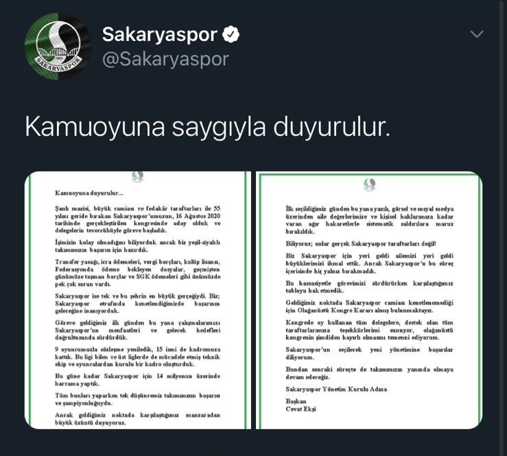Sakaryaspor’da kongre kararı alındı