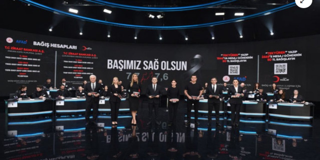 'Türkiye Tek Yürek' deprem yardım kampanyasında rekor bağış! Show TV, ATV, FOX, Kanal D, Kanal 7,  Star TV, TRT 1 ve TV8