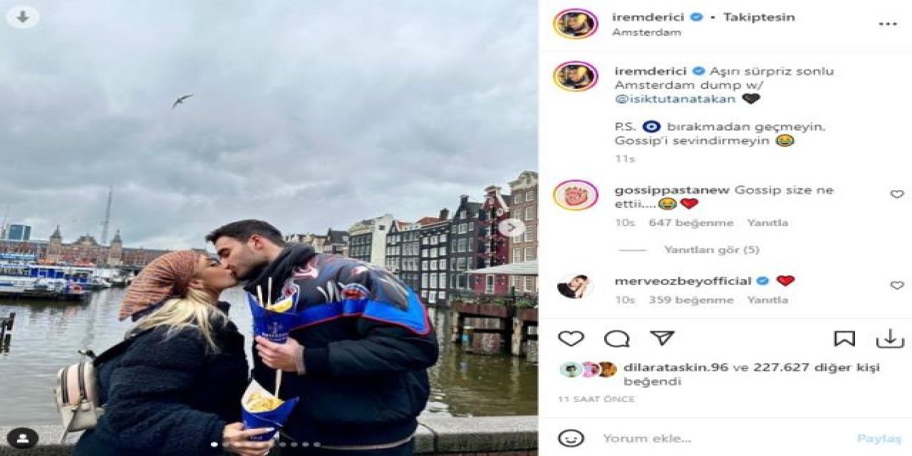 İrem Derici ve Sevgilisi Atakan Işıktutan Amsterdam'da Aşk Tatilinde