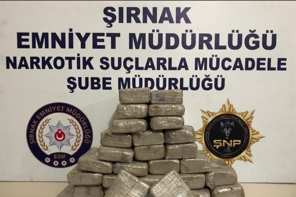 Şırnak’ta 20 kilogram eroin ele geçirildi