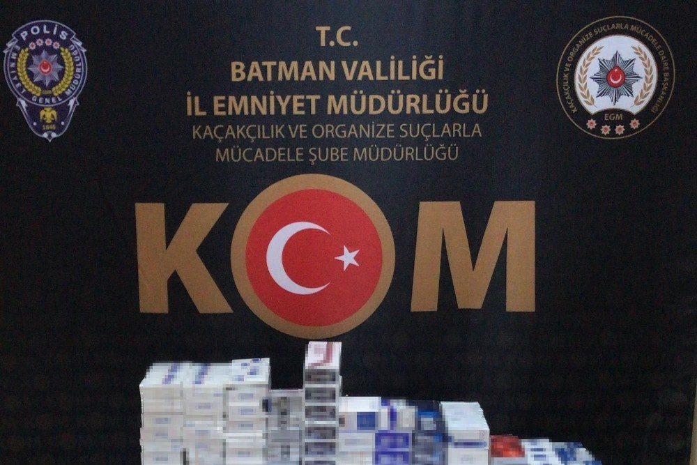 Batman’da bin 220 paket gümrük kaçağı sigara ele geçirildi