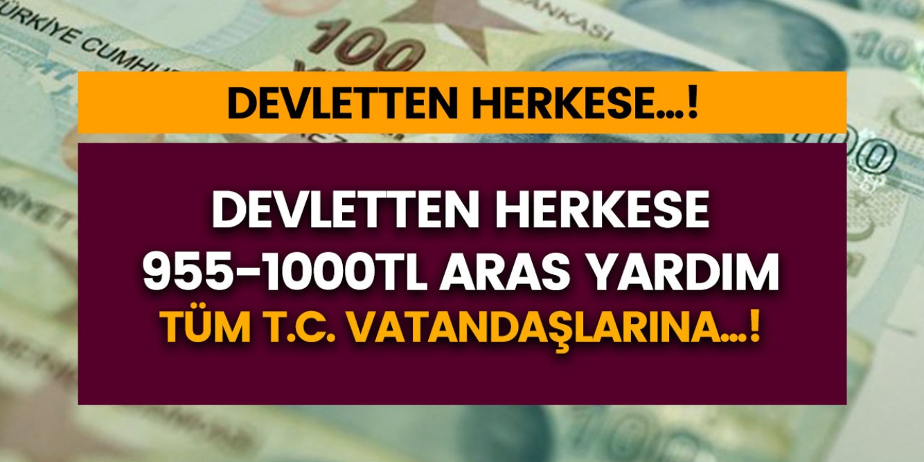 E-devlet üzerinden herkese 955-1000 TL devlet yardımı…! veya 12 bin TL geri ödemesiz maddi destek T.C kimlik numarası olan herkes alabilir!