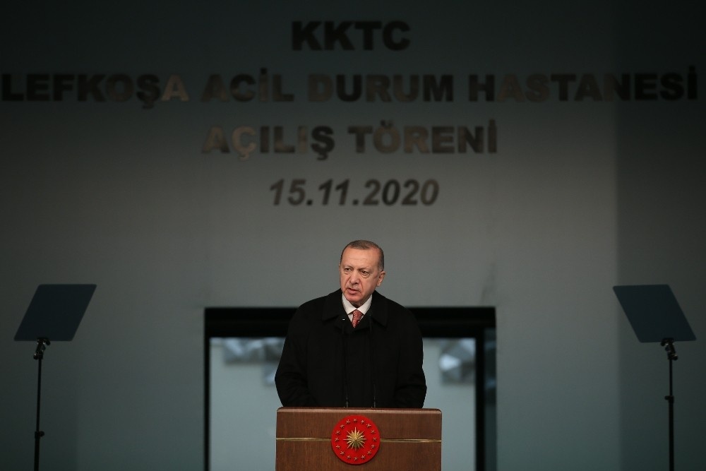 Cumhurbaşkanı Erdoğan, Lefkoşa’daki Acil Durum Hastanesi’nin açılış törenine katıldı