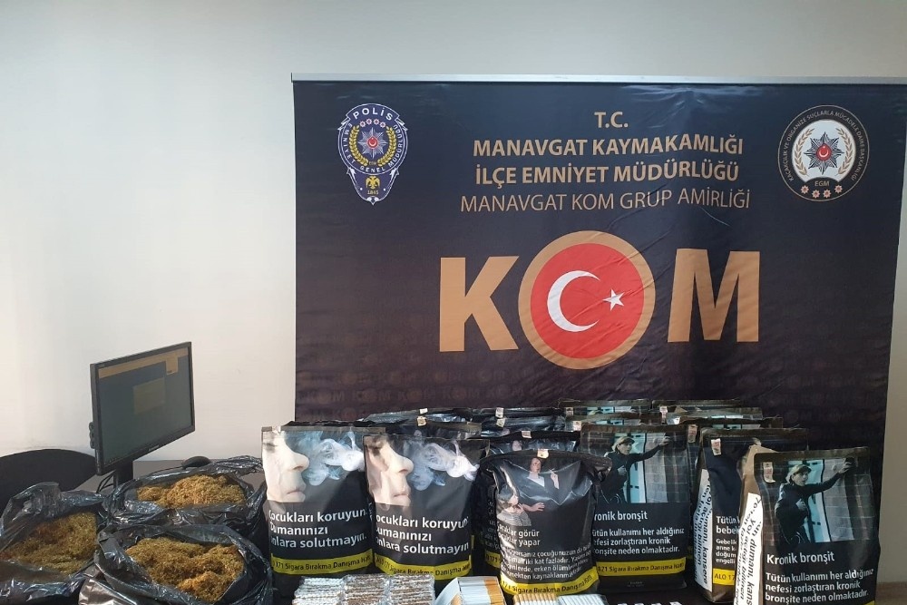 Antalya’da gümrük kaçağı tütün ve sigaralar ele geçirildi