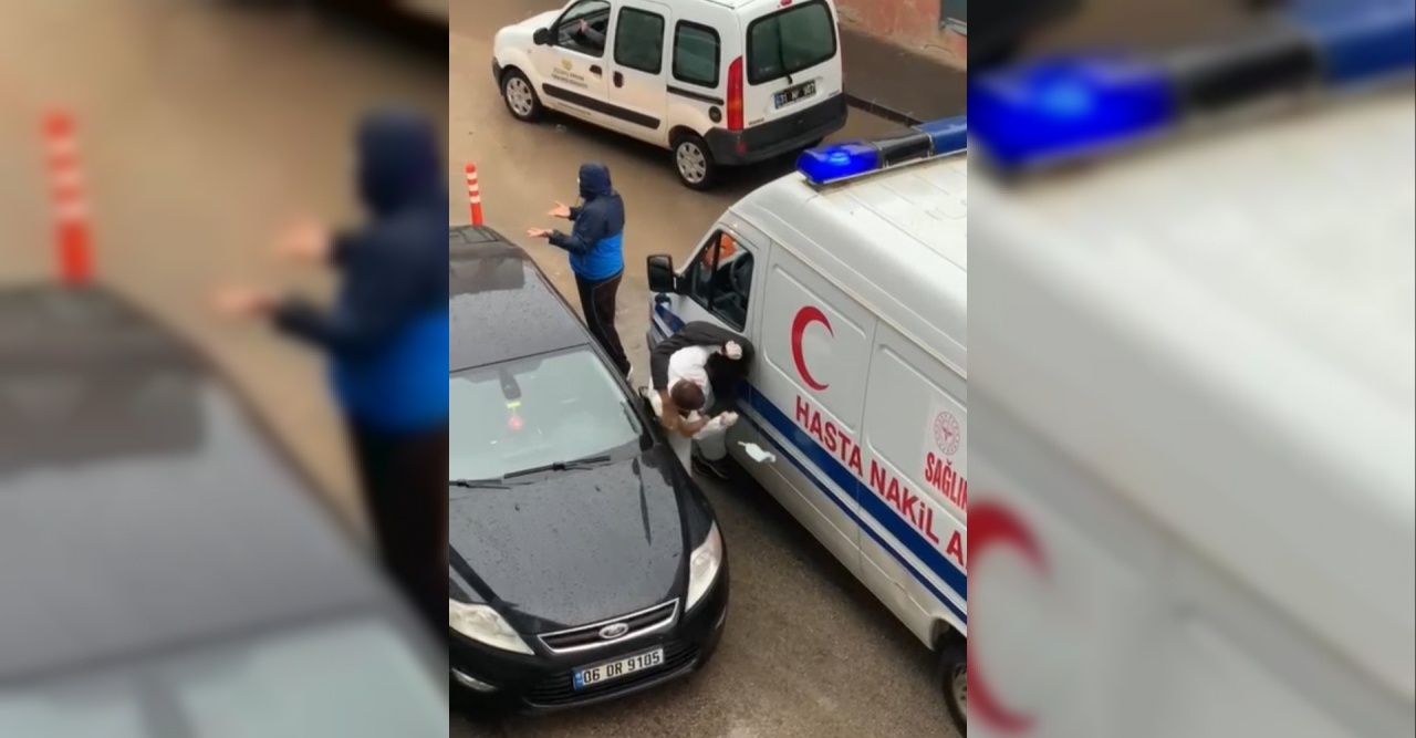 ’Ben polisim’ diyerek ambulans şoförünü darp etti