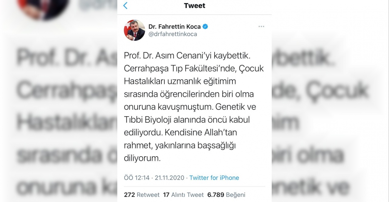 Tıp dünyası ve ülkemizin acı kaybı...Prof. Dr. Asım Cenani hayatını kaybetti