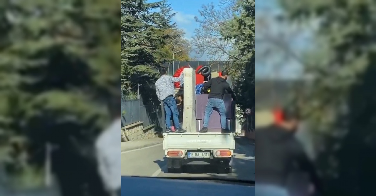Kamyonet kasasında tehlikeli eşya taşıma