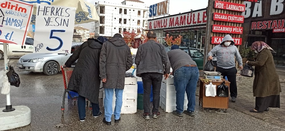 Düzceli balıkçı yaptığı kampanya ile hamsiyi 5 TL’den satışa sundu