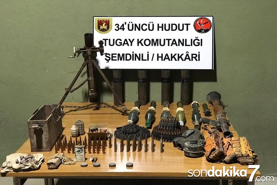 MSB: "Irak kuzeyinde PKK’ya ait sığınak ve mağaralarda çok sayıda mühimmat ele geçirildi"