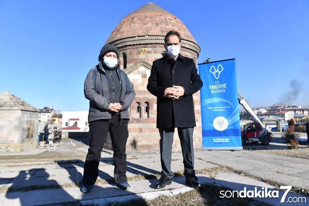 Saltuklu Yılı etkinlikleri öncesi tarihi eserlerin depreme karşı dayanıklılığı ölçülüyor