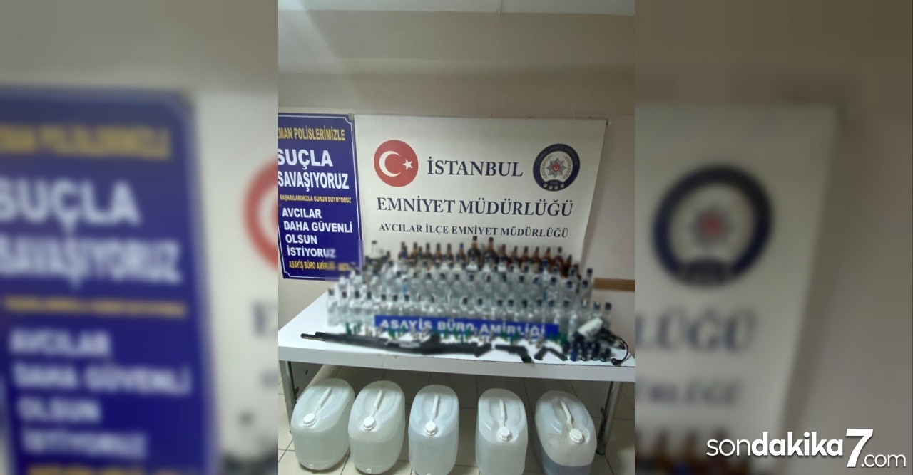 Avcılar’da sahte alkol operasyonu