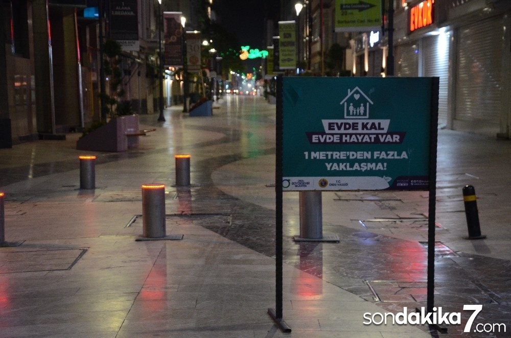 Kısıtlamanın ikinci haftasında Ordu sokakları ıssız kaldı