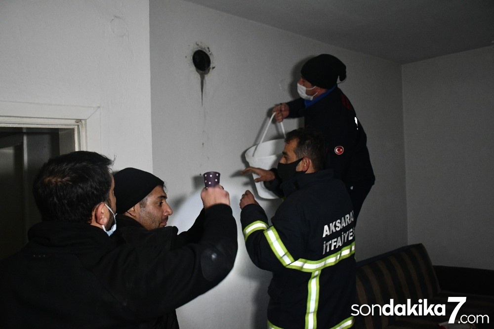 Aksaray’da baca yangını paniğe neden oldu