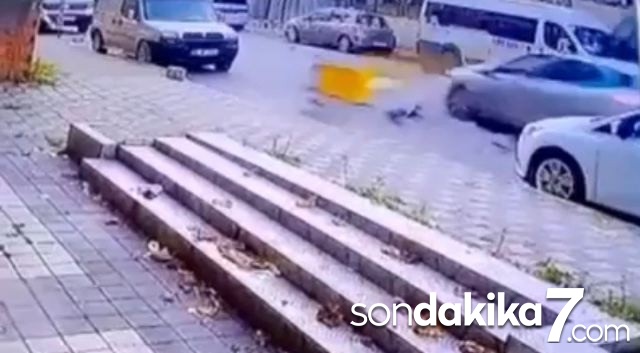 (Özel)Maltepe’de motosiklet kazası kamerada