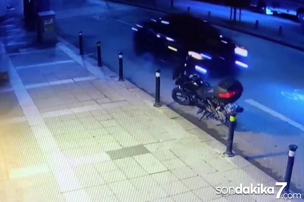(Özel)Polis uygulamasını gördü, son sürat geri geri kaçtı