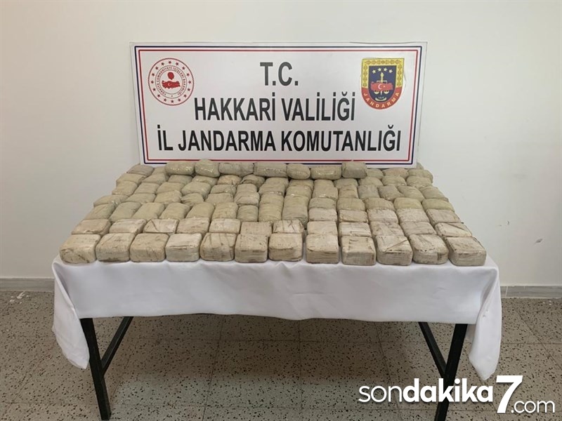 Hakkari’de 50 kilo 852 gram eroin ele geçirildi