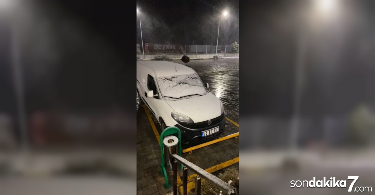 Balkanlar üzerinden gelen kar Edirne’den giriş yaptı
