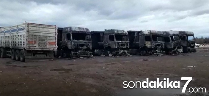 Alev alev yanan 5 tır kullanılmaz hale geldi