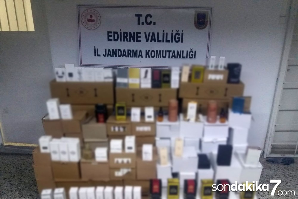 Edirne’de bin 312 adet kaçak parfüm ele geçirildi
